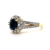 14kt Yellow Gold Treated Sapphire and Diamond Fashion Ring