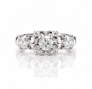 Estate 14kt White Gold Diamond Engagement Ring