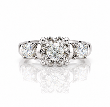 Estate 14kt White Gold Diamond Engagement Ring