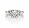 Estate 14kt White Gold Diamond Engagement Ring
