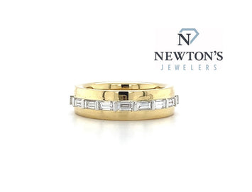 18kt Yellow and White Gold Diamond Band