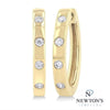 10kt Yellow Gold Diamond Hoops