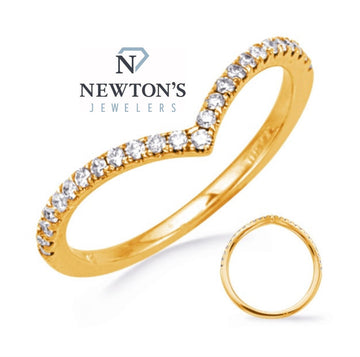 14kt Yellow Gold Contour Diamond Band