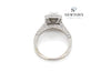 Estate 14kt White Gold 0.31 Center Princess Cut Engagement Ring