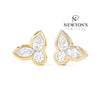 18kt Yellow Gold Pear, Marquise, and Round Earrings