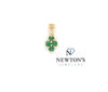 Estate 14kt Yellow Gold Emerald Pendant