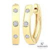10kt Yellow Gold Round Diamond Huggie Earring