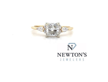 14kt Yellow Gold Princess Cut Diamond Engagement Ring