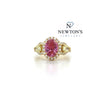 18kt Yellow Gold Padparadscha Sapphire Fashion Ring