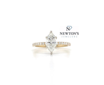 14kt Yellow Gold Marquise Diamond Engagement Ring (1.01ctr)
