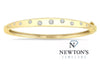 10kt Yellow Gold Mosaic Diamond Bangle