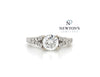 14kt White Gold Split Shank Diamond Engagement Ring