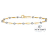 10kt Yellow and White Gold Illusion Bracelet