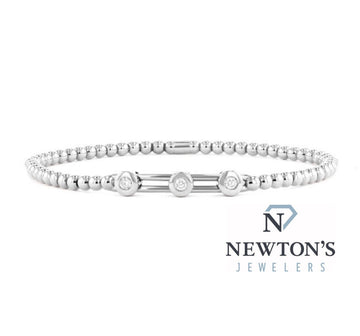 18kt White Gold Stretch Diamond Bracelet