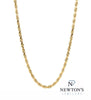 10kt Yellow Gold Diamond Cut Rope Chain