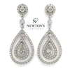 14kt White Gold Dangle Diamond Earrings