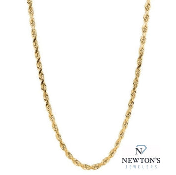 14kt Yellow Gold Diamond Cut Rope