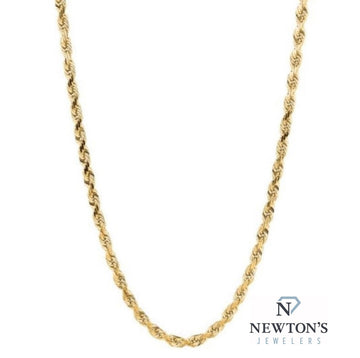 14kt Yellow Gold Diamond Cut Rope