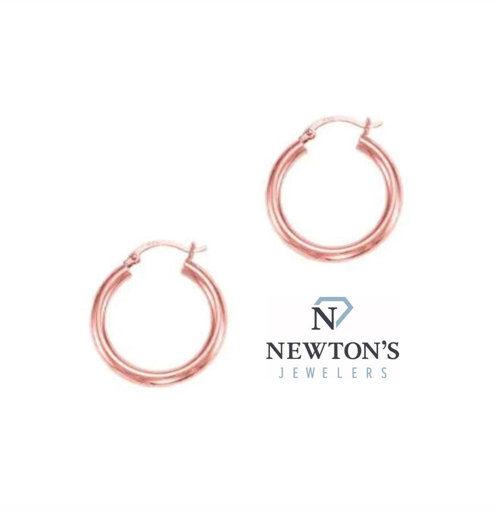 14kt Rose Gold Hoop Earings