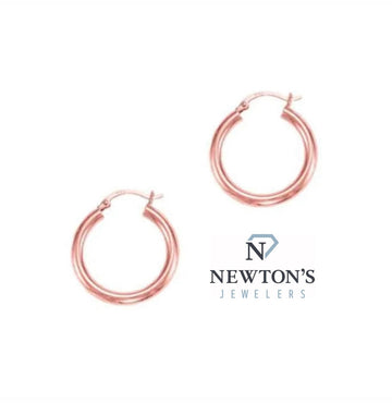 14kt Rose Gold Hoop Earings