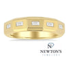 14kt Yellow Gold Geometric Diamond Band