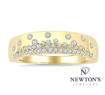 10kt Yellow Gold Mosaic Diamond Band