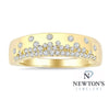 10kt Yellow Gold Mosaic Diamond Band