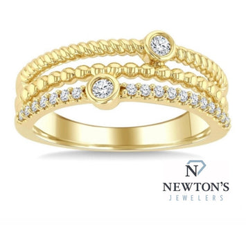 10kt Yellow Gold Diamond Fashion Band