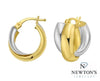 14kt Yellow and White Gold Twist Hoops