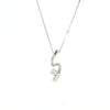 10kt White Gold Diamond Solitaire Pendant Necklace