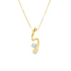 10kt Yellow Gold Diamond Solitaire Pendant Necklace