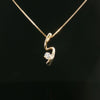 10kt Yellow Gold Diamond Solitaire Pendant Necklace