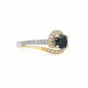14kt Yellow & White Gold Black Diamond Ring