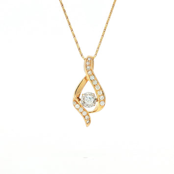 Estate 14kt Yellow Gold Diamond Pendant
