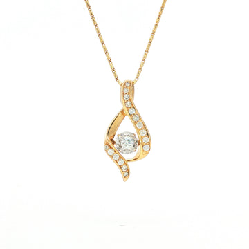 Estate 14kt Yellow Gold Diamond Pendant