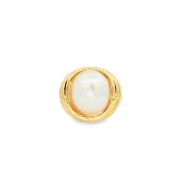 14kt Yellow Gold Freshwater Pearl Statement Ring