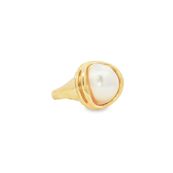 14kt Yellow Gold Freshwater Pearl Statement Ring