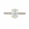 14kt Yellow Gold Oval Diamond Engagement Ring