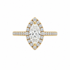 14kt Yellow Gold Marquise Diamond Halo Ring