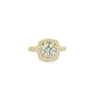 18kt Yellow Gold Diamond Halo Engagement Ring