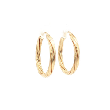 14kt Yellow Gold Estate Hoop Earrings