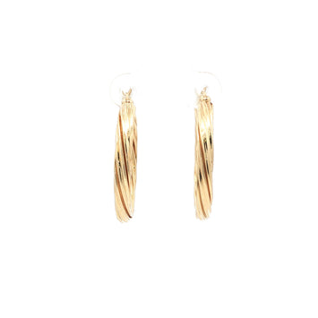 14kt Yellow Gold Estate Hoop Earrings