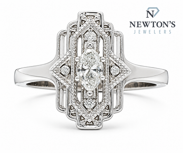 14kt White Gold Marquise Diamond Ring