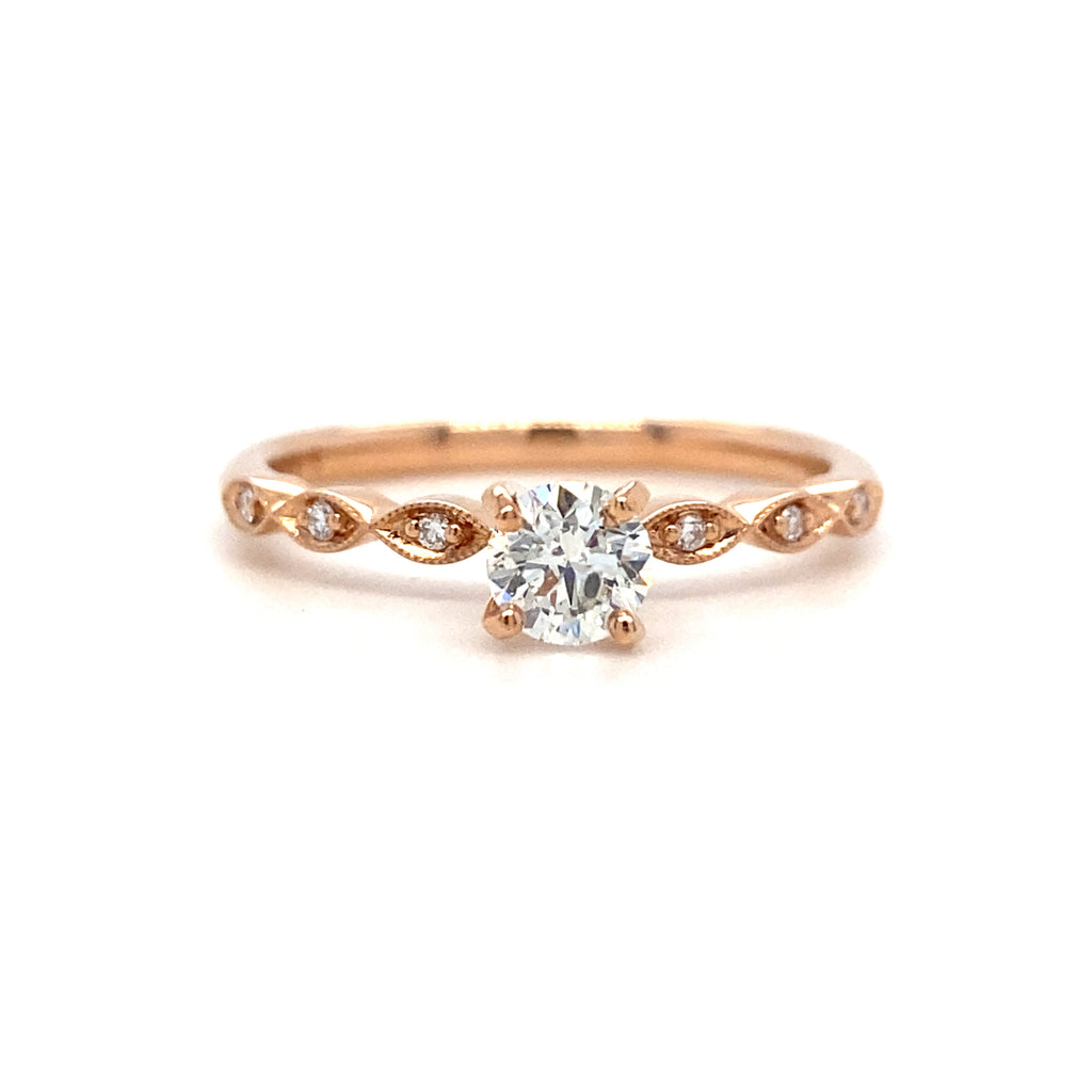 14kt Rose Gold Diamond Engagement Ring (0.57ct Tw)