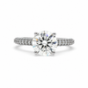 18kt White Gold Round Brilliant Diamond Engagement Ring