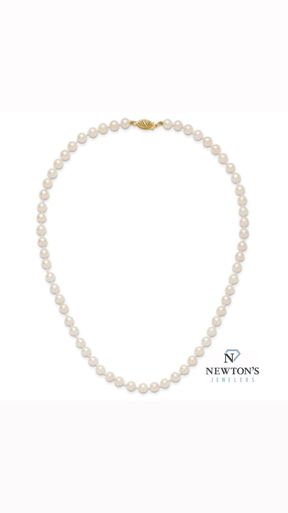 14kt Yellow Gold Pearl Necklace