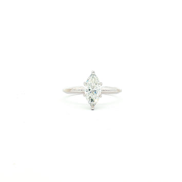 14kt White Gold Marquise Cut Diamond Engagement Ring