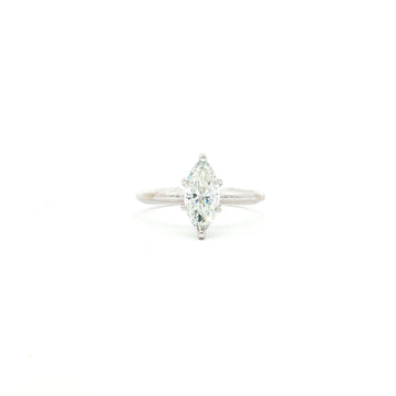 14kt White Gold Marquise Cut Diamond Engagement Ring