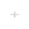 14kt White Gold Marquise Cut Diamond Engagement Ring
