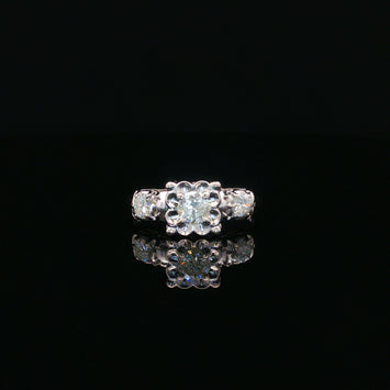 Estate 14kt White Gold Diamond Engagement Ring